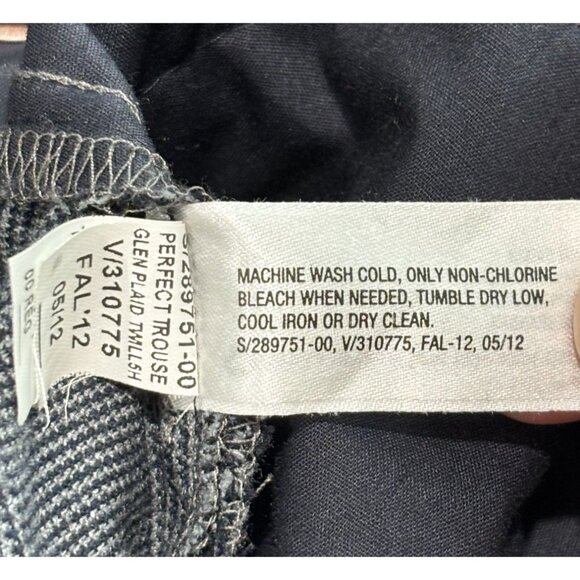 Gap Perfect Trouser Glen Plaid Stretch Wide-Leg Pants 00R - Picture 5 of 11